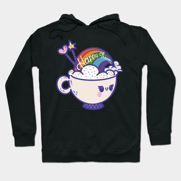 Happy Thoughts Cup Hoodie by Fluffymafi